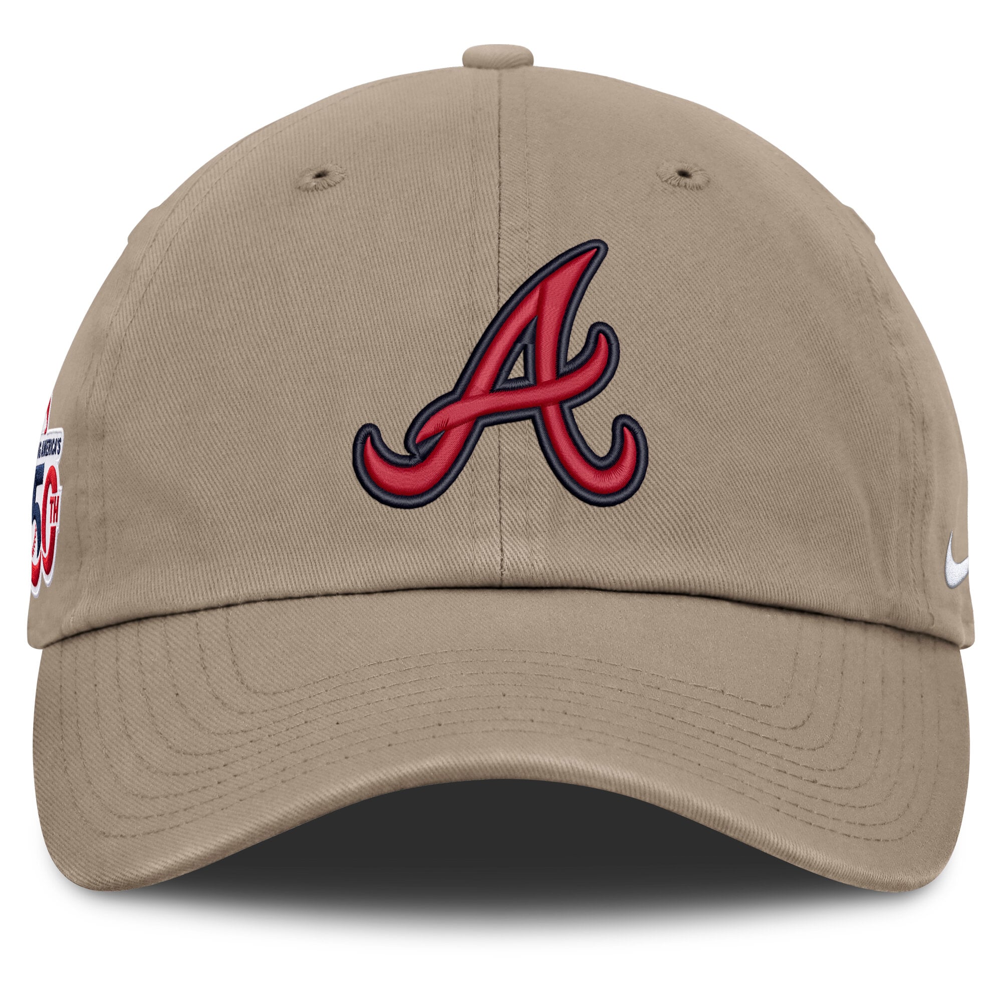 Men's Nike Khaki Atlanta Braves Celebrating America's 250th Club Adjustable Hat